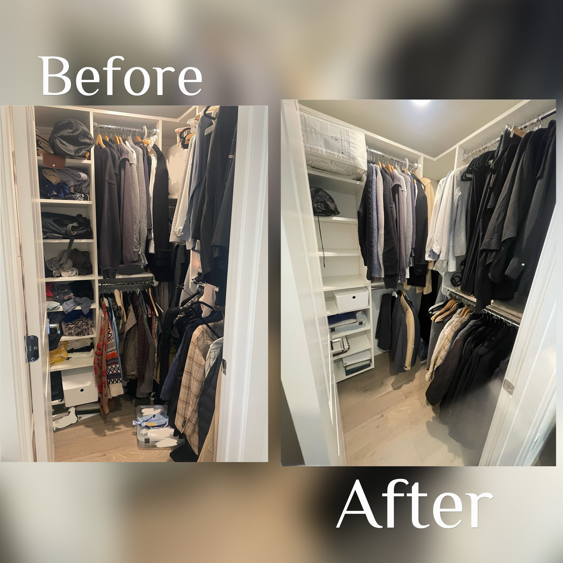 Palo Alto bedroom before and after organization